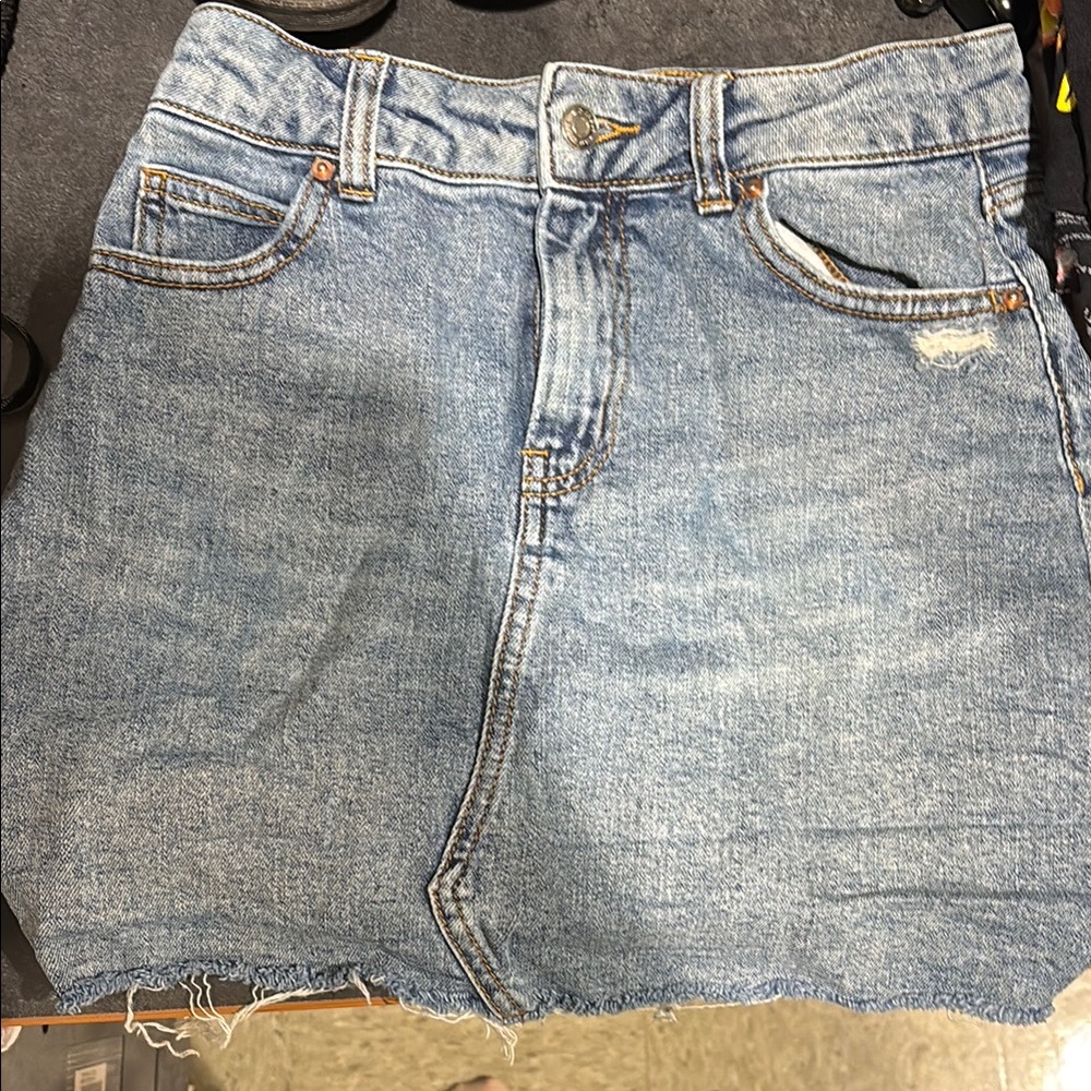 Blue Denim Mini Skirt